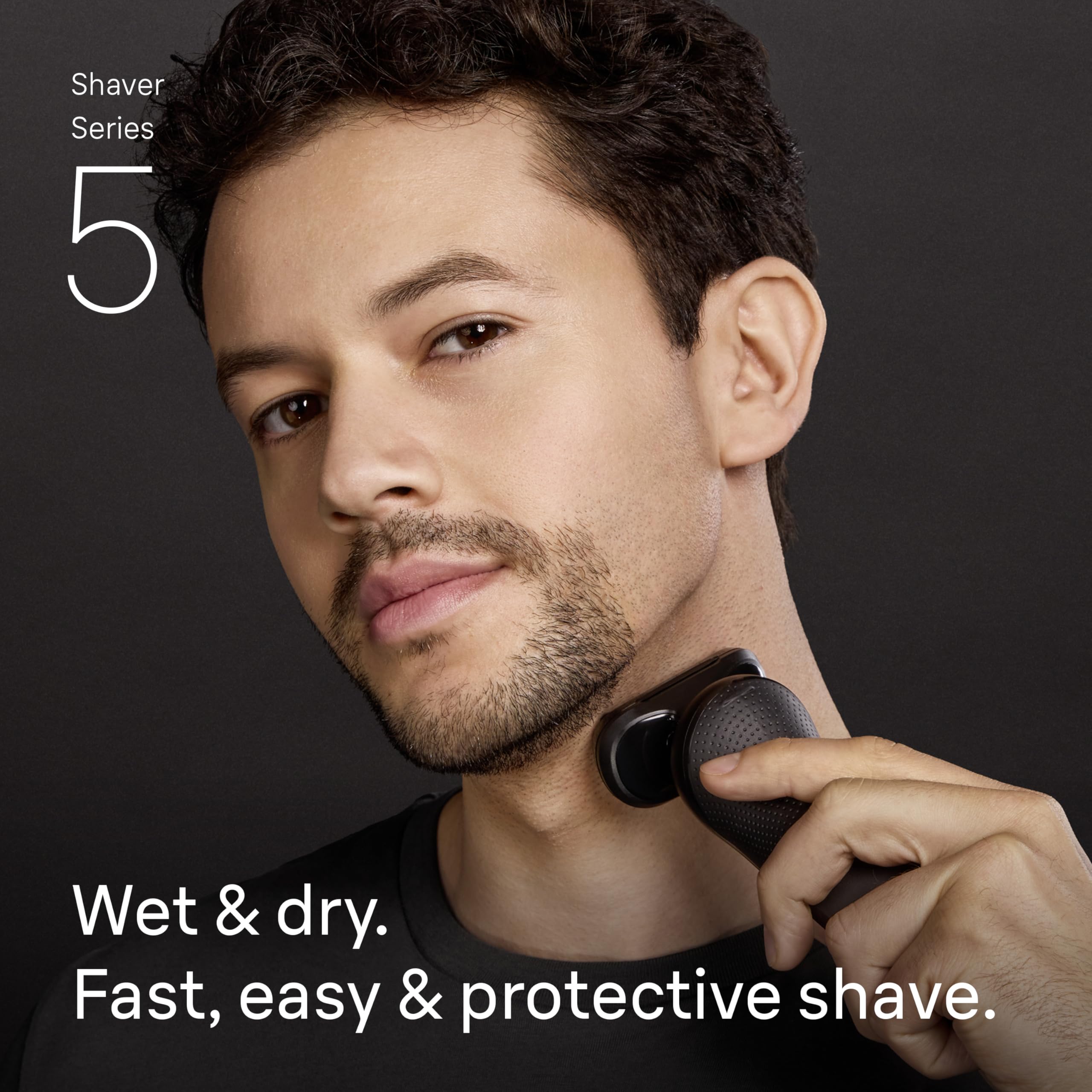 Braun Electric Razor for Men Series 5, Beard Shaver, Electric Shaver, Precision Trimmer, 4-in-1 Clean & Charge Center, S5 5160cc