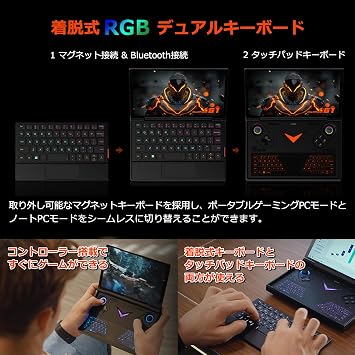 ONEXPLAYER G1 8.8 2560x1600 144Hz Ultra Mobile PC with Detachable Dual Keyboard Ryzen 7 8840U 32GB/1TB