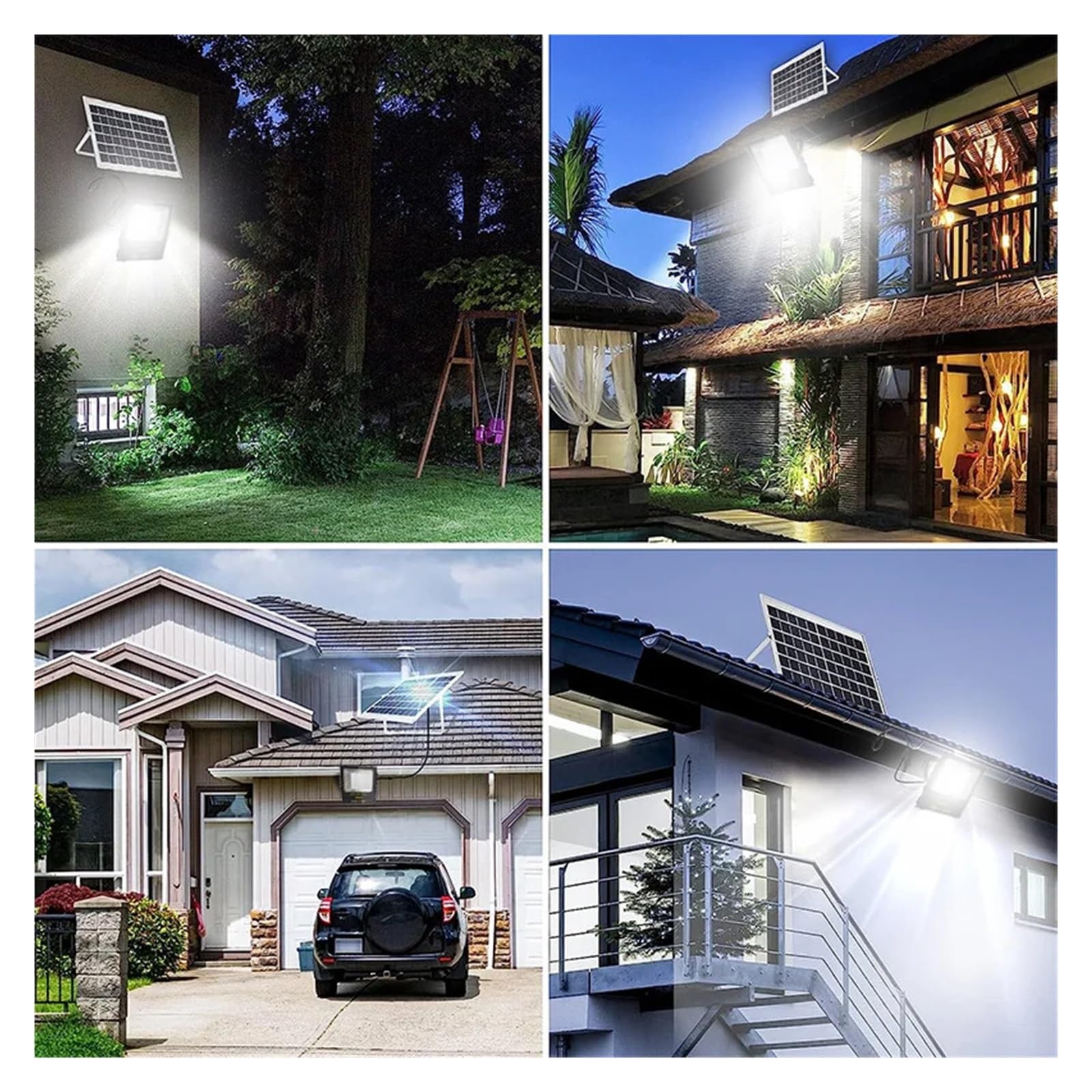 Lampa solarna zewnętrzna, 2000W lampa LED typu Flood światła słoneczne ogrodowa lampa LED Refletor budynki światło słoneczne wodoodporna lampa reflektor awaryjna lampa ścienna