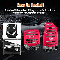 Vista 5 de Ziciner 3 piezas de almohadillas antideslizantes para pedales de coche, cubiertas de pedal de acelerador y freno de caja manual, kits de pedal