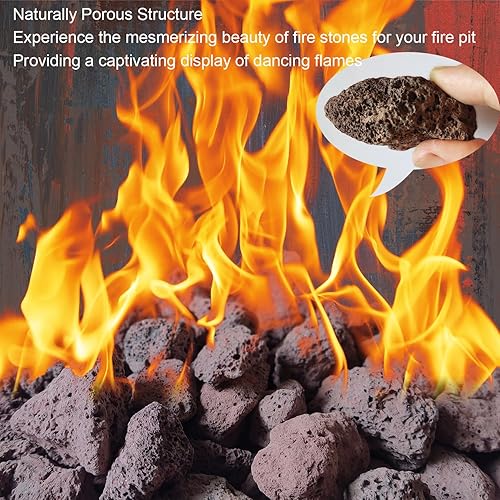 Miniatura 3 de Roca de lava mediana de 5 libras, piedras volcánicas naturales de 1 a 2 pulgadas, uso en chimeneas, hogueras o cuencos para incendios de gas natural