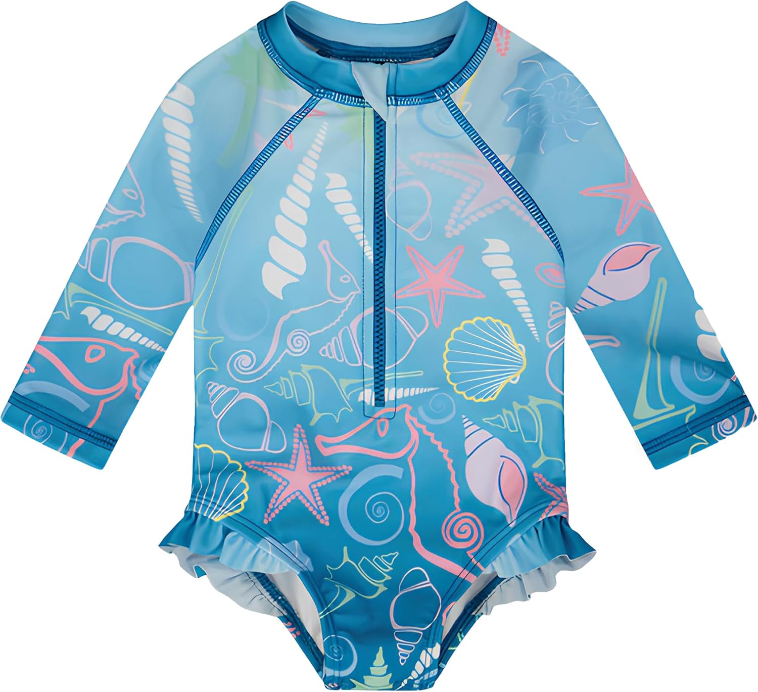 Deux par Deux Girl One Piece Swimsuit Rashguard