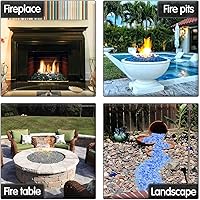 Vista 7 de GRISUN Cuentas de vidrio de mezcla de 1/2 pulgada para hoguera – Vidrio redondo reflectante de 10 libras, decorativo para chimenea natural