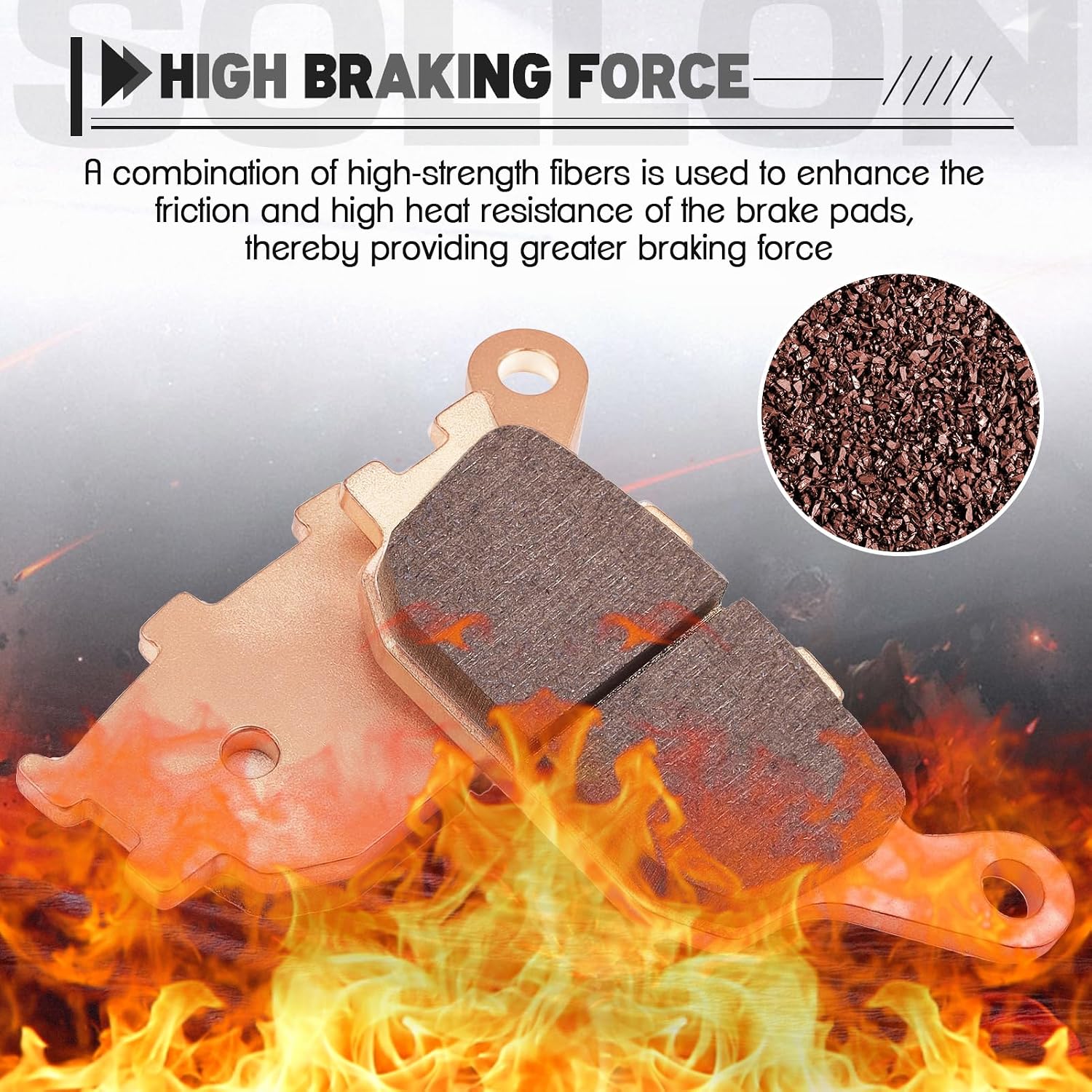 Rear Brake Pads for Honda VTX 1300 S/C/R/T 2003 2004 2005 2006 2007 2008 2009 2010 2011, CBR 600 F1/ F2/ F3/ F4/ F4i/ F5/ F6 1991-2006, CBR600 RR 2003 2004 2005 2006
