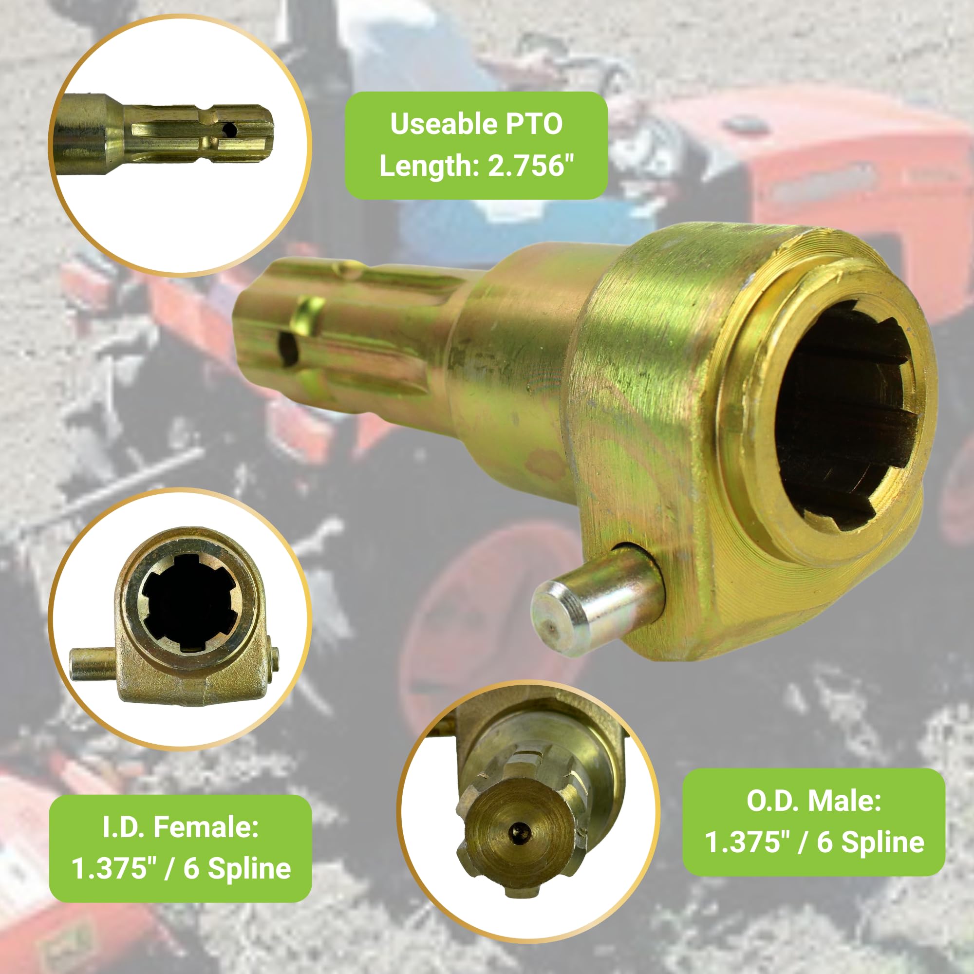 Amazon.com: PA09 PTO Extender, Female 1-3/8