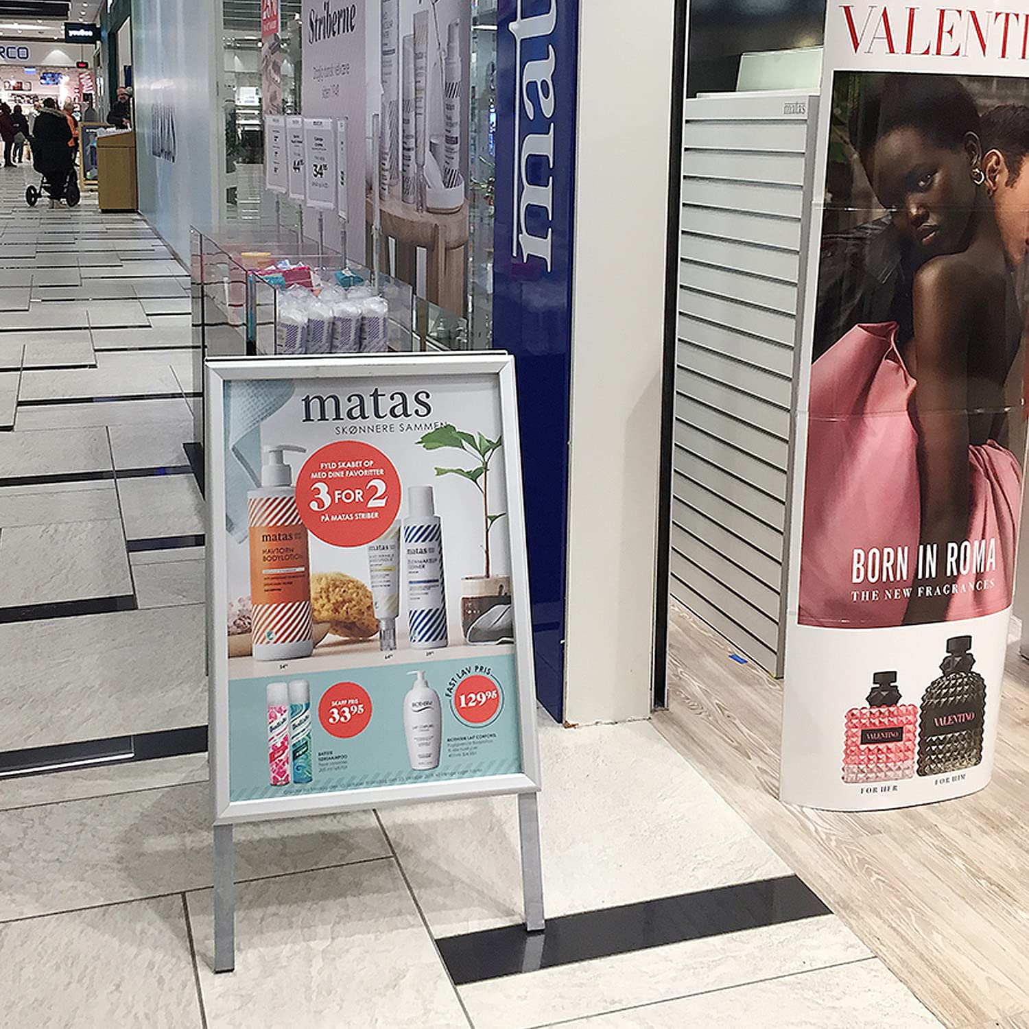 DisplayLager - Supporto per Poster BUDGET Alu-Line, bifaciale, argento, per uso interno (A1)