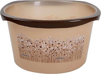 Nayasa Plastic Bathroom Set -Brown - 6 Piece