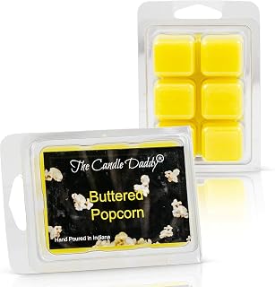 The Candle Daddy Buttered Popcorn Scented Melt- Maximum Scent Wax Cubes/Melts- 1 Pack -2 Ounces- 6 Cubes