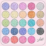 12500pcs John Bead Assorted Glass Seed Beads 8/0, 24 Rainbow Vibrant Pastels Colors Round Bead for DIY Crafts Jewelry Making Bead Box