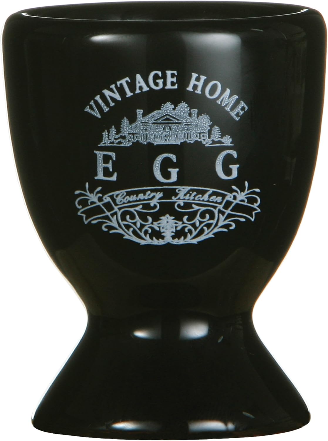 Premier Housewares Vintage Home Egg Cups - Black, Set of 4