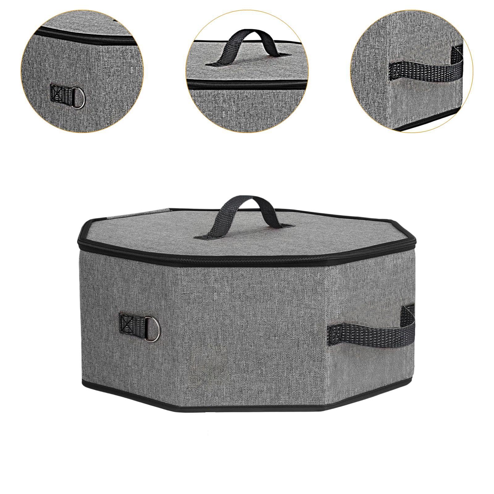 Harilla Estuche para Guardar Sombreros, Estuche para Sombreros de Playa con Asas, Organizador Versátil, Organizador para Gorras de Vaquero, Sombreros de, Gris, Individual