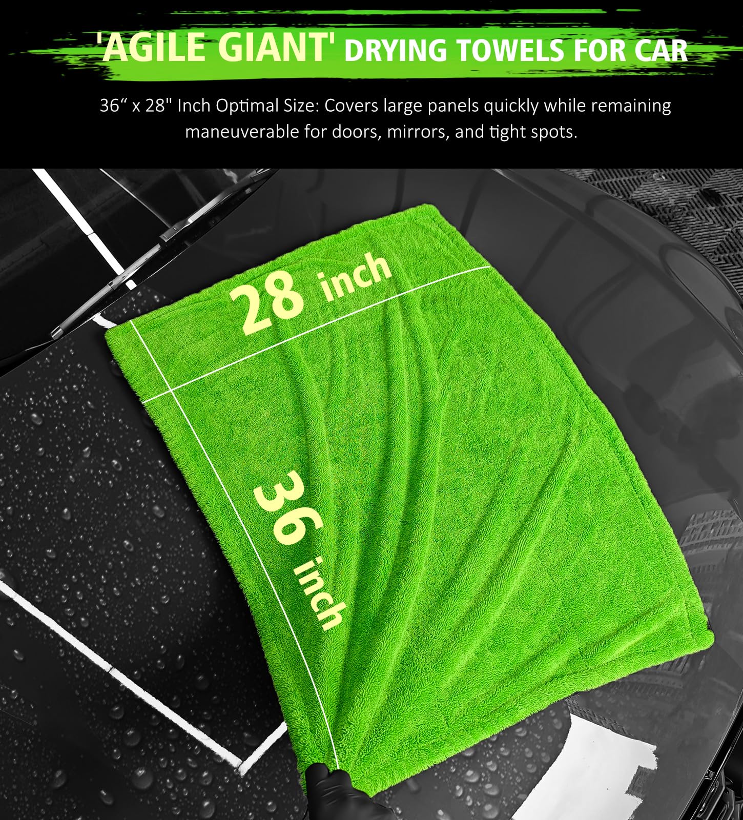 Amazon.com: YeewayVeh 'Agile Giant' Car Drying Towel, 28x36 Inch