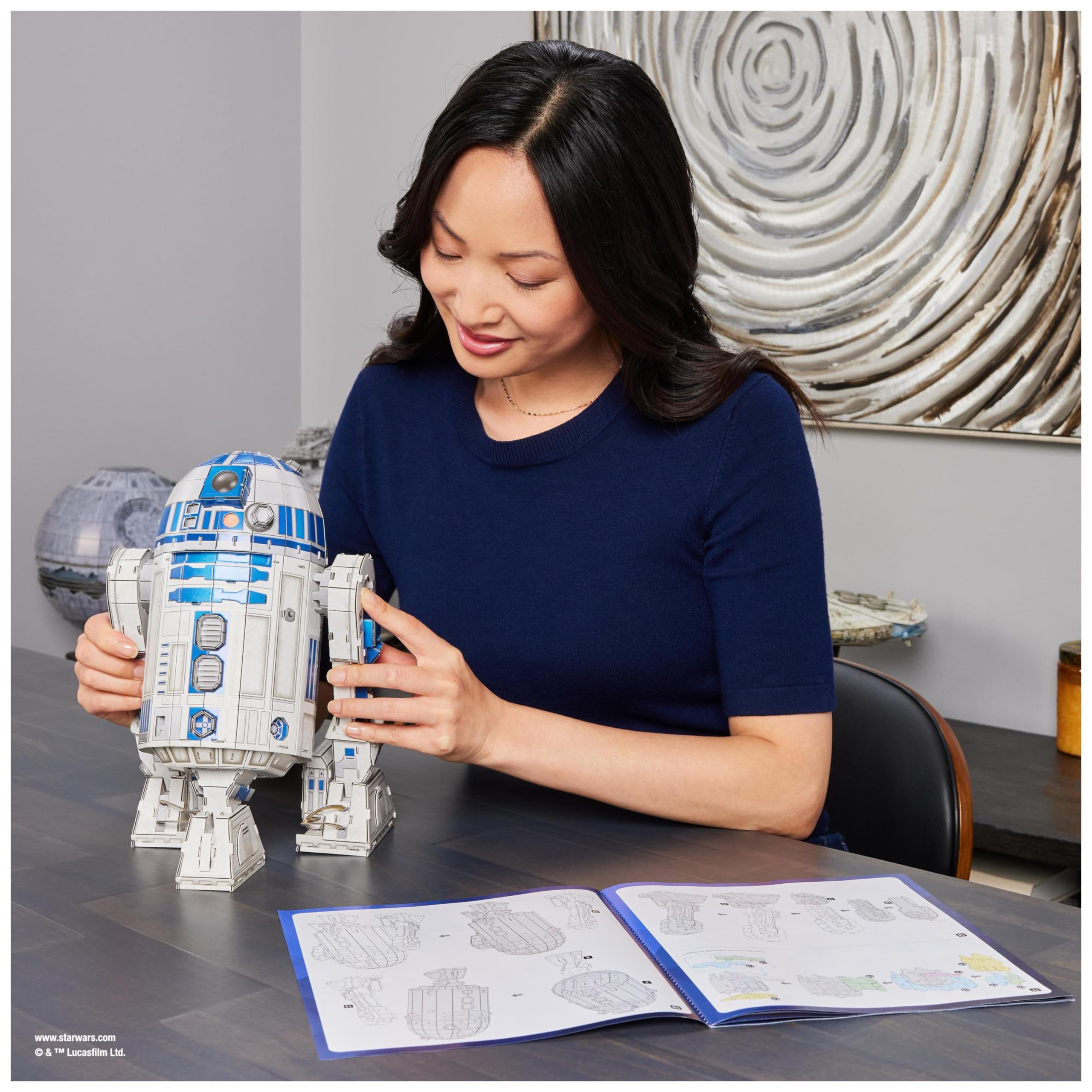 Puzz4D - Maqueta R2-D2 - Puzzle 3D Star Wars - Maquetas para Construir Adultos - Puzzles para Adultos y Niños - Juegos de Mesa - Juegos Infantiles - Juguetes Niños 12 Años +
