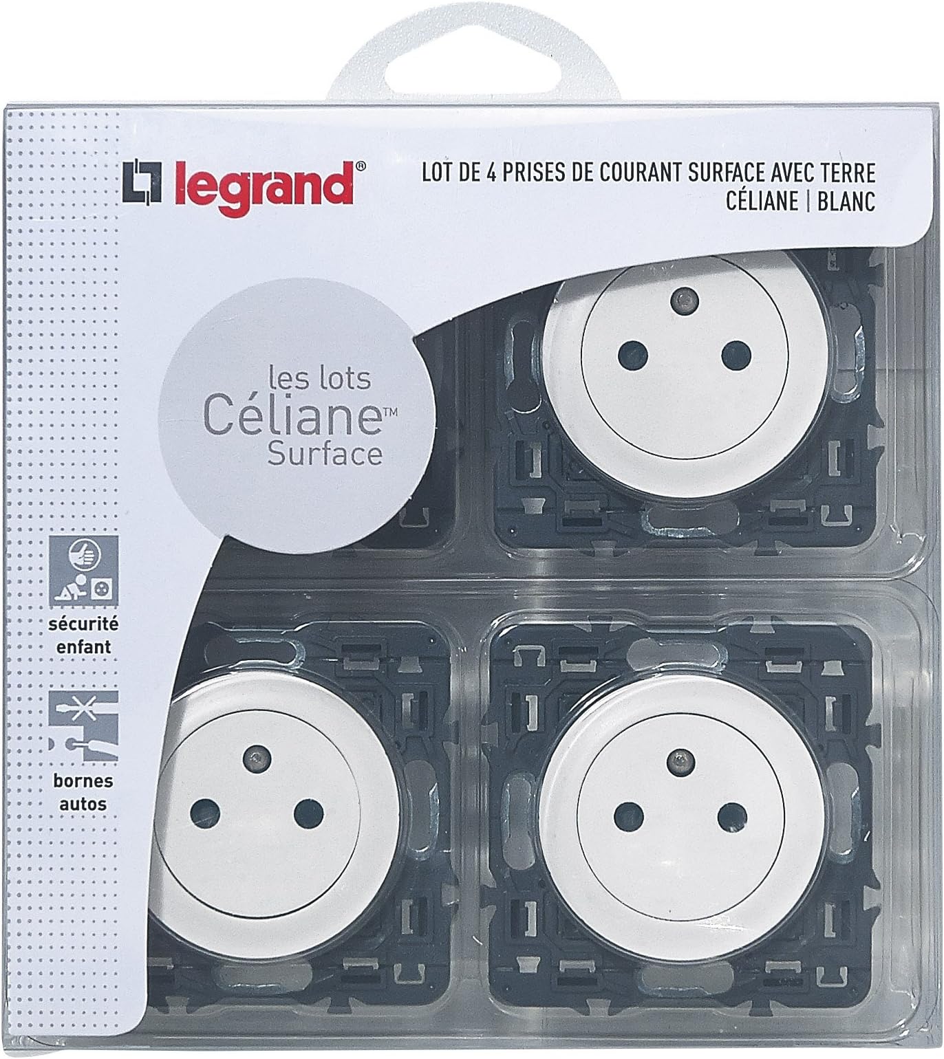 Prise Legrand Céliane Avec USB-C – 1 Prise Terre + 1 USB-C – Blanc – Neuf