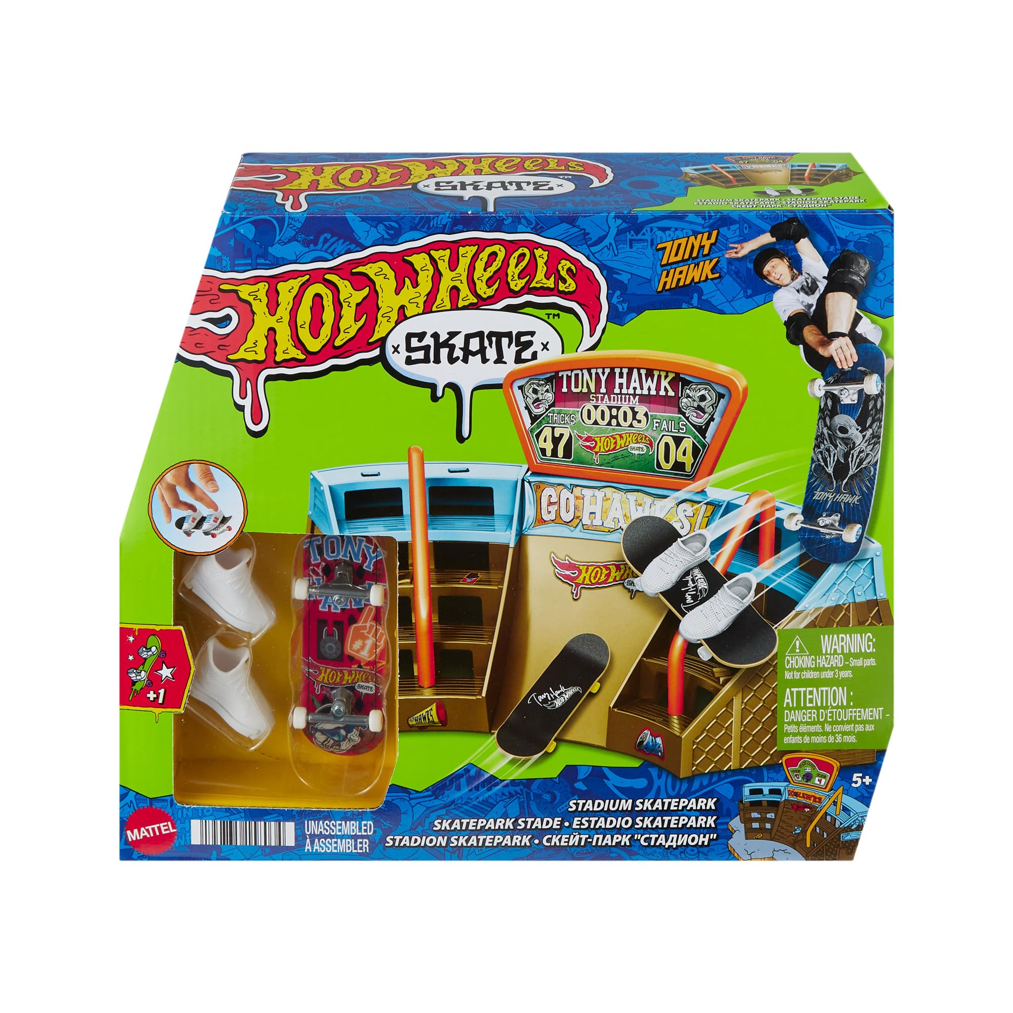 Mini Skate Dedos Hot Wheels Parque De Skate Pulpo Set De Juego Con
