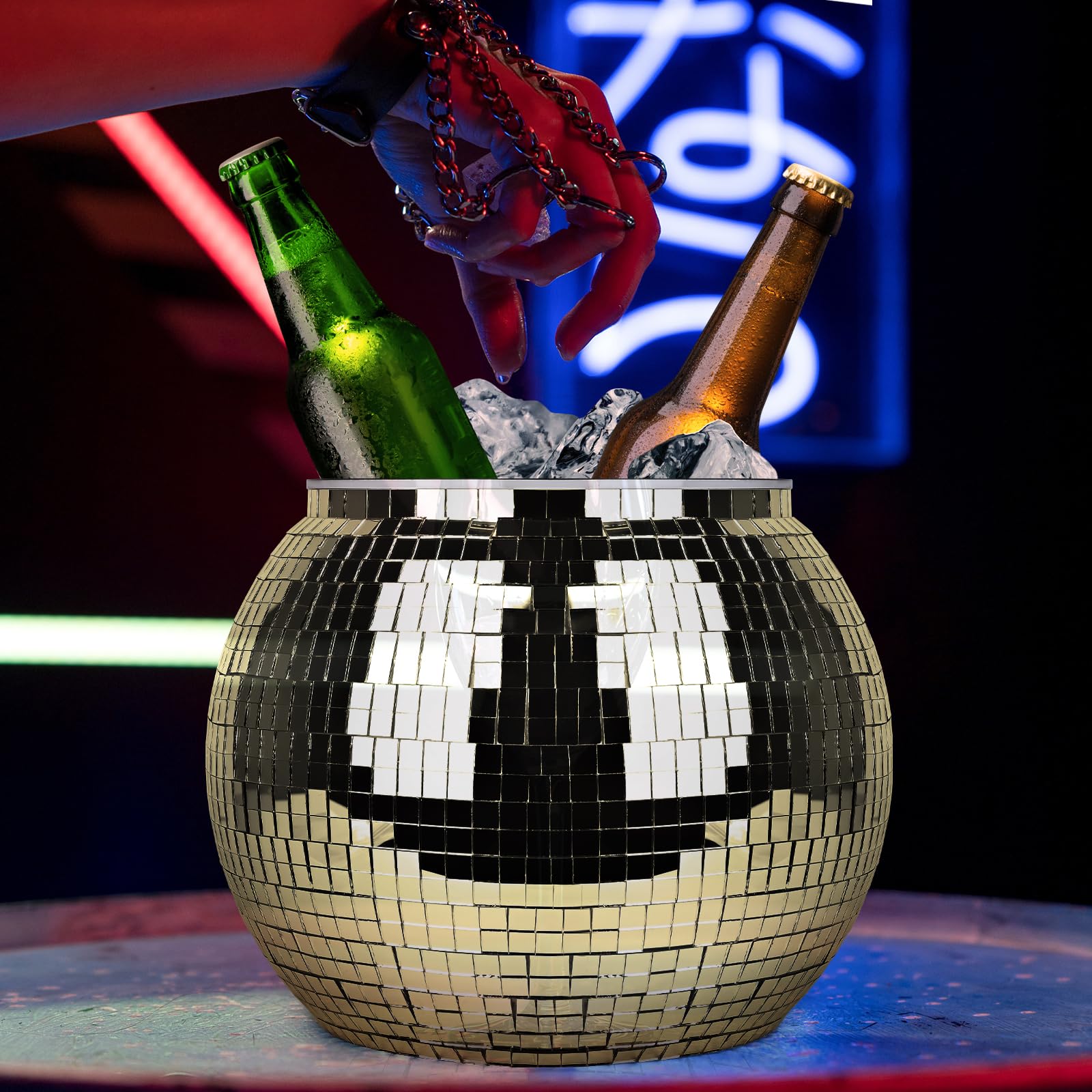 Amazon.com: Disco Ball Ice Bucket Beverage Tubs Disco Ball Cup for