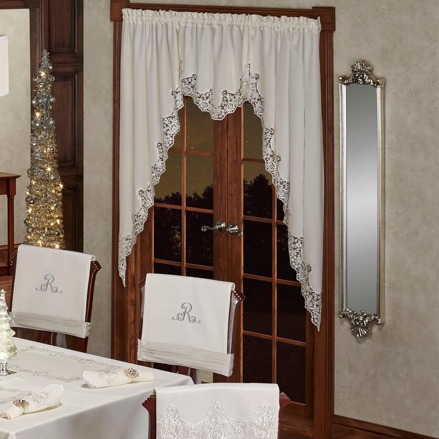 Touch of Class Alistair Wall Mirror Panel Antique Silver | Victorian Style Aesthetic | Tall, Skinny Mirror | Narrow and Long for Foyer, Bedroom, Living Room, Entryway | 55 Inches High