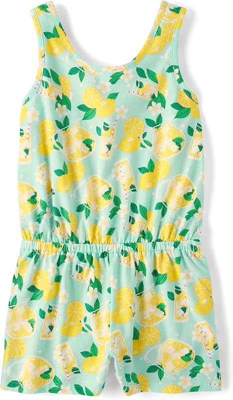 The Children's Place Girls' Casual Sleeveless Shorts Romper