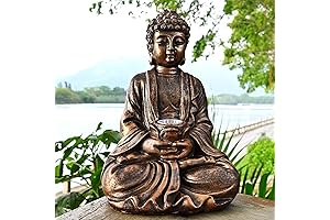 Solar-Powered Buddha Zen Garden Statue for Serene Ambiance