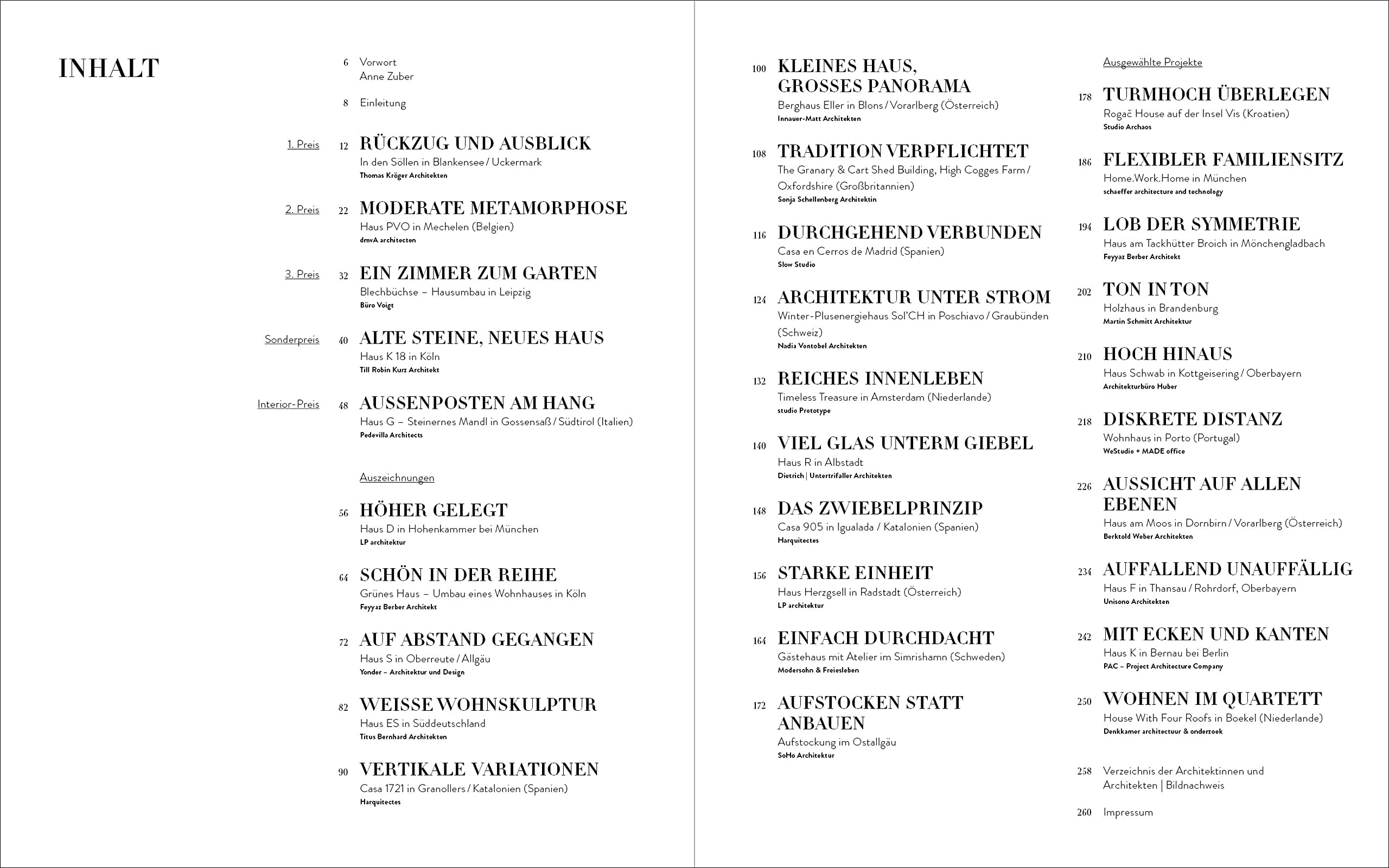 Häuser fürs Leben: Individuell. Nachhaltig. Zukunftsfähig - Die Sieger des HÄUSER-Awards. - Mit 300 Farbfotos und 140 Planzeichnungen