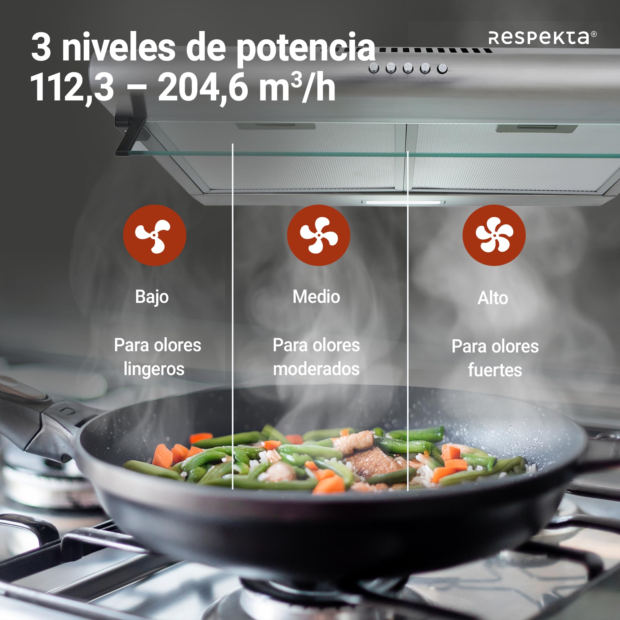 respekta Campana de acero inoxidable 60 cm CH1259IXCN