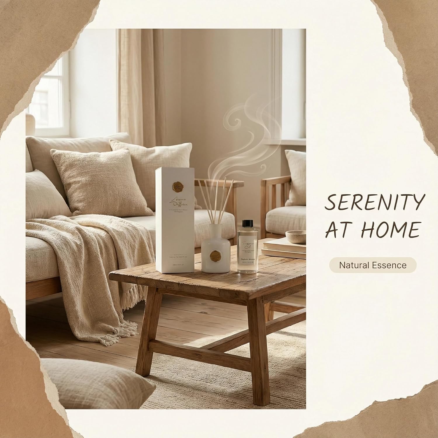 Reed Diffuser Set-Gardenia-Strong Scent, Long-Lasting Evaporation with Natural Reed Sticks & Essential Oils, Elegant Fragrance for Bathroom Bedroom Office Decor Air Fresh-Ideal Gifts - Image 4