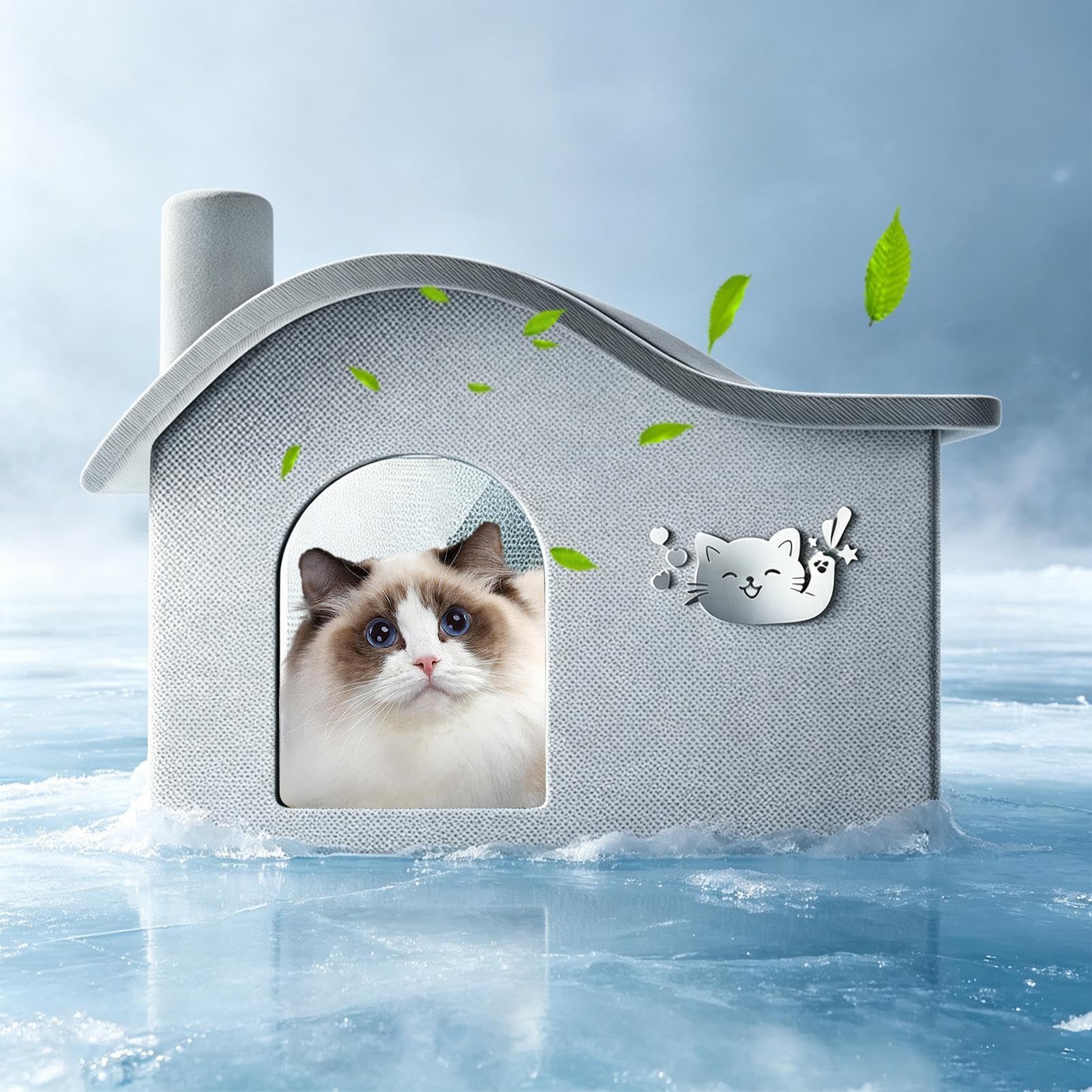 Cooling Cat House | izolowany wodoodporny zdejmowany z 6 opakowaniami lodu