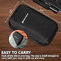 Vista 6 de BOOSTEADY Universal Handgun Cleaning kit .22,.357,.38,9mm,.45 Caliber Pistol Cleaning Kit Bronze Bore Brush and Brass Jag Adapter