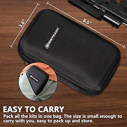 Miniatura 6 de BOOSTEADY Universal Handgun Cleaning kit .22,.357,.38,9mm,.45 Caliber Pistol Cleaning Kit Bronze Bore Brush and Brass Jag Adapter