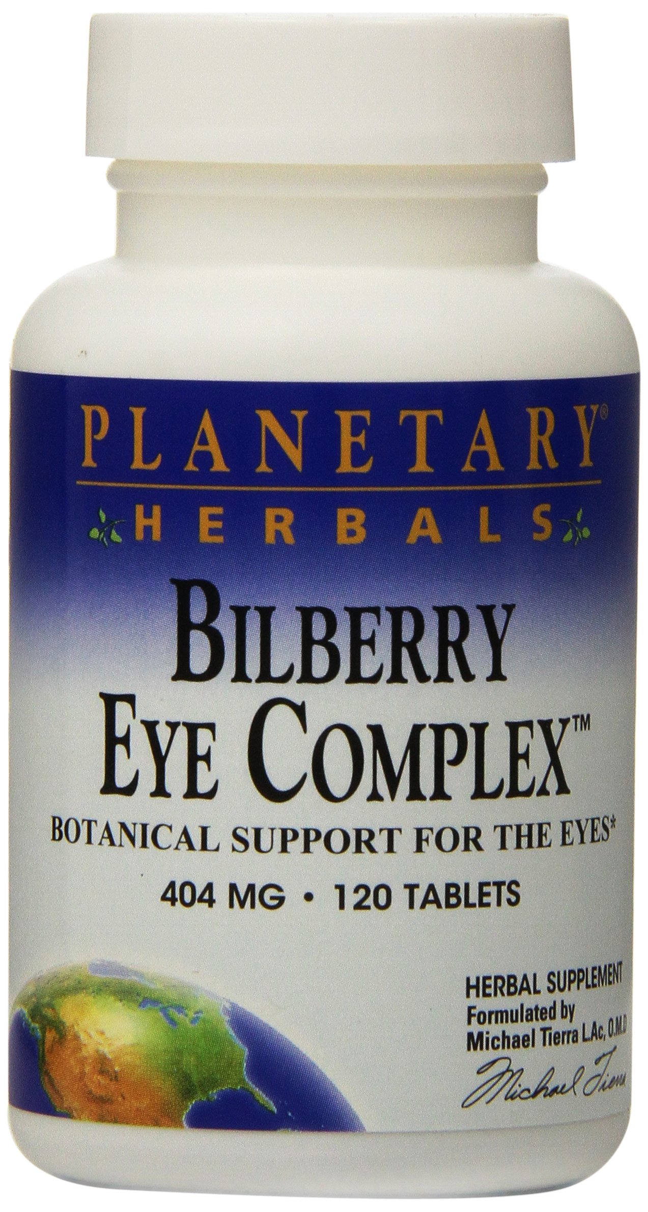 Planetary Herbals Bilberry Eye Complex Tablets, 120 Count