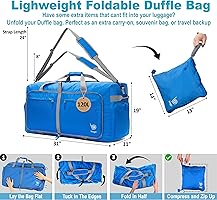 Amazon.com | Bago Large Foldable Duffel Bags for Traveling Women