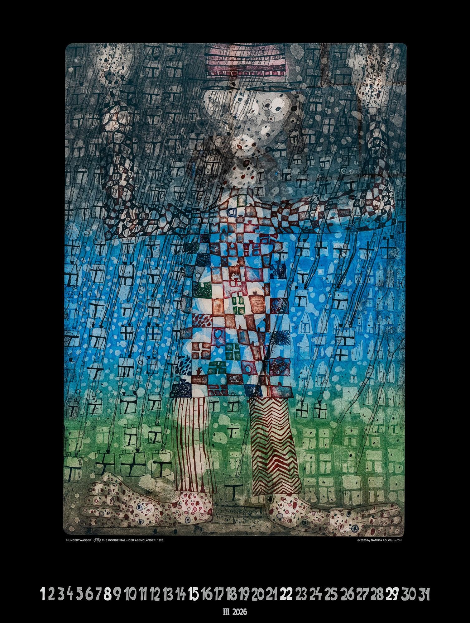 Großer Hundertwasser Art Calendar 2026: Limited Collectors Edition