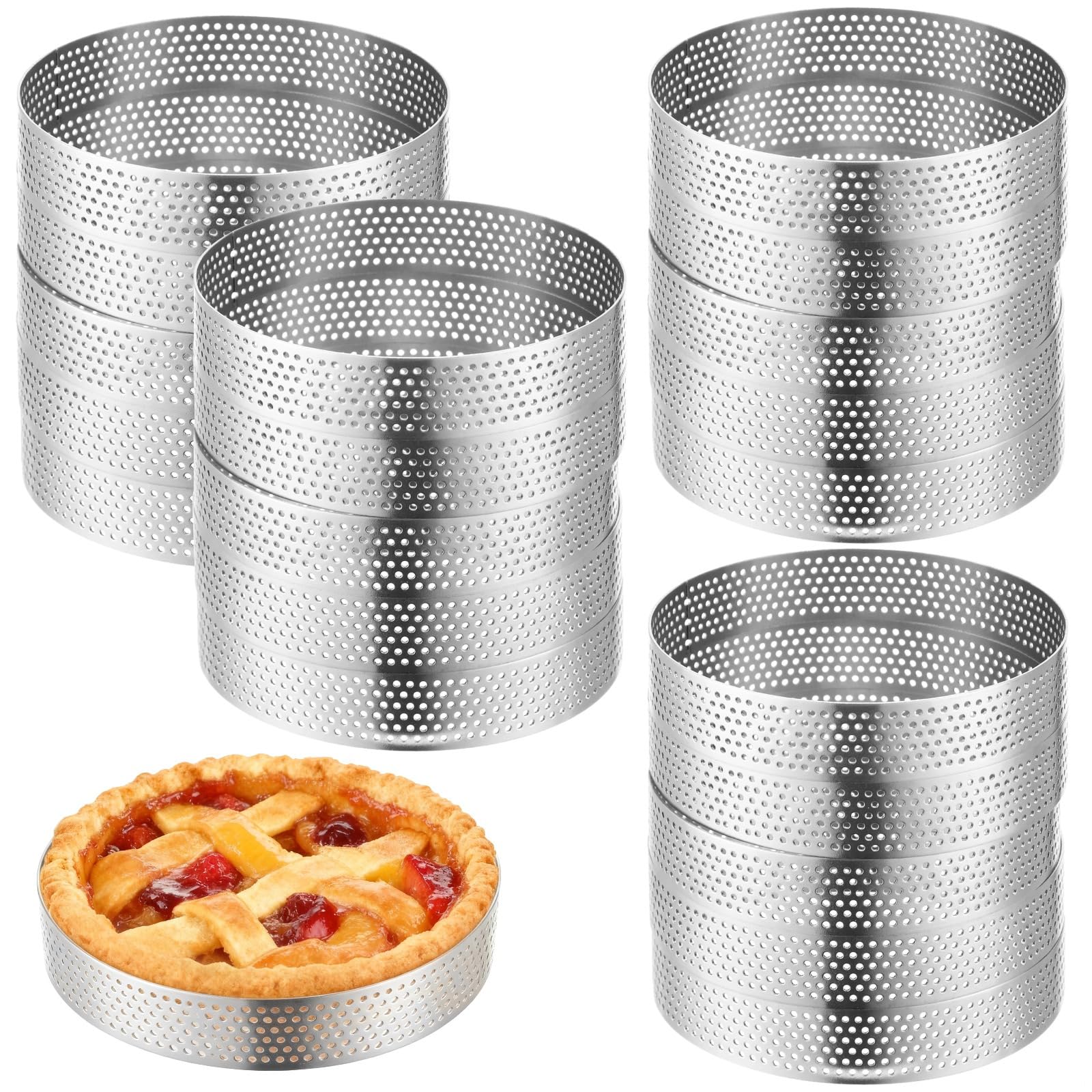 Anillos perforados para tartas ideales para preparar repostería francesa y mousse en casa
