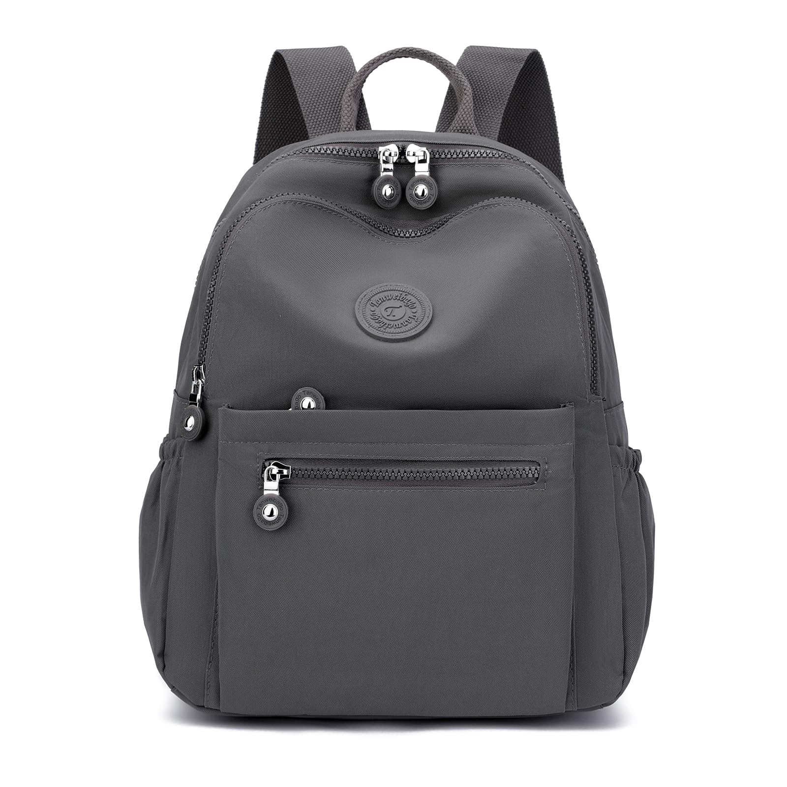 Tanweibago Mini Nylon Women Backpacks,11L Small Ladies backpacks Casual Lightweight Women Shopping Travel Daypack (Neutral Gray)