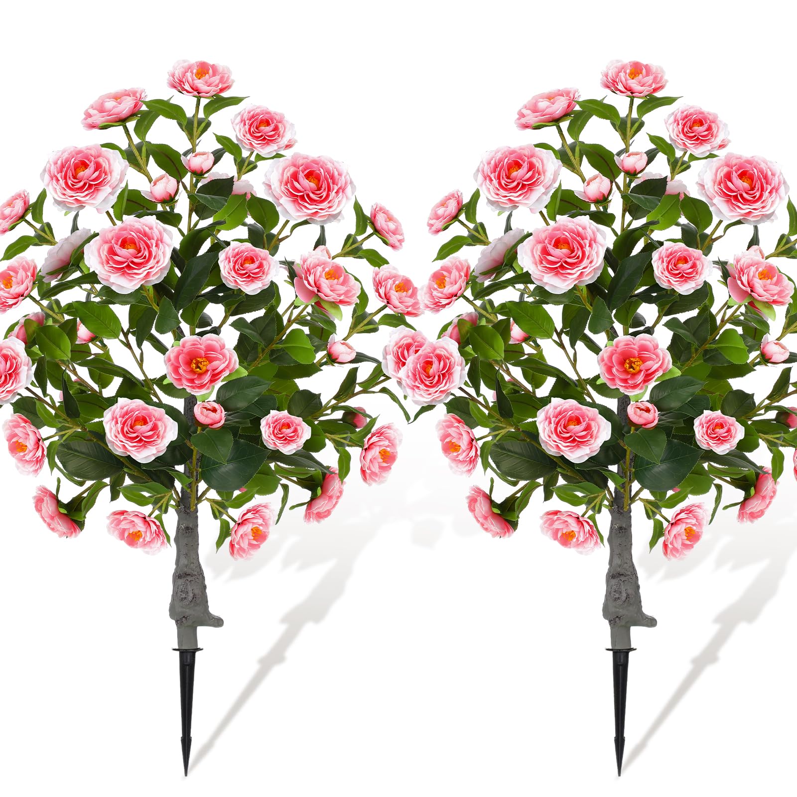 Lunmon 2 Pack Artificial Camellia 3ft