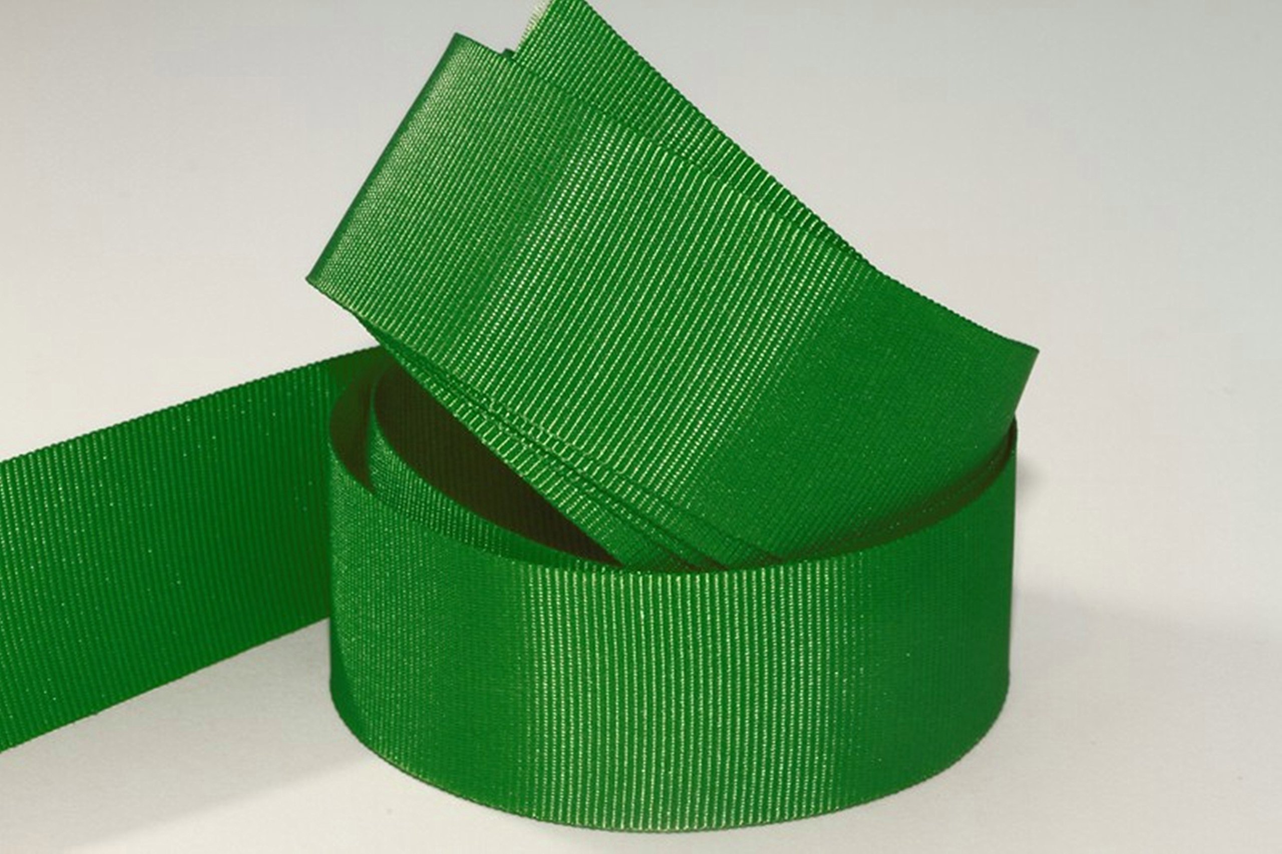 Gcs Green Grosgrain Ribbon 38Mm Choose Colours (, 10 Meters) Double Sided For Gifts Wrap Sewing Party Decorations Events Dress Wedding Christmas Crafts Bows Car Floral Balloons Diy Bouquets Cake