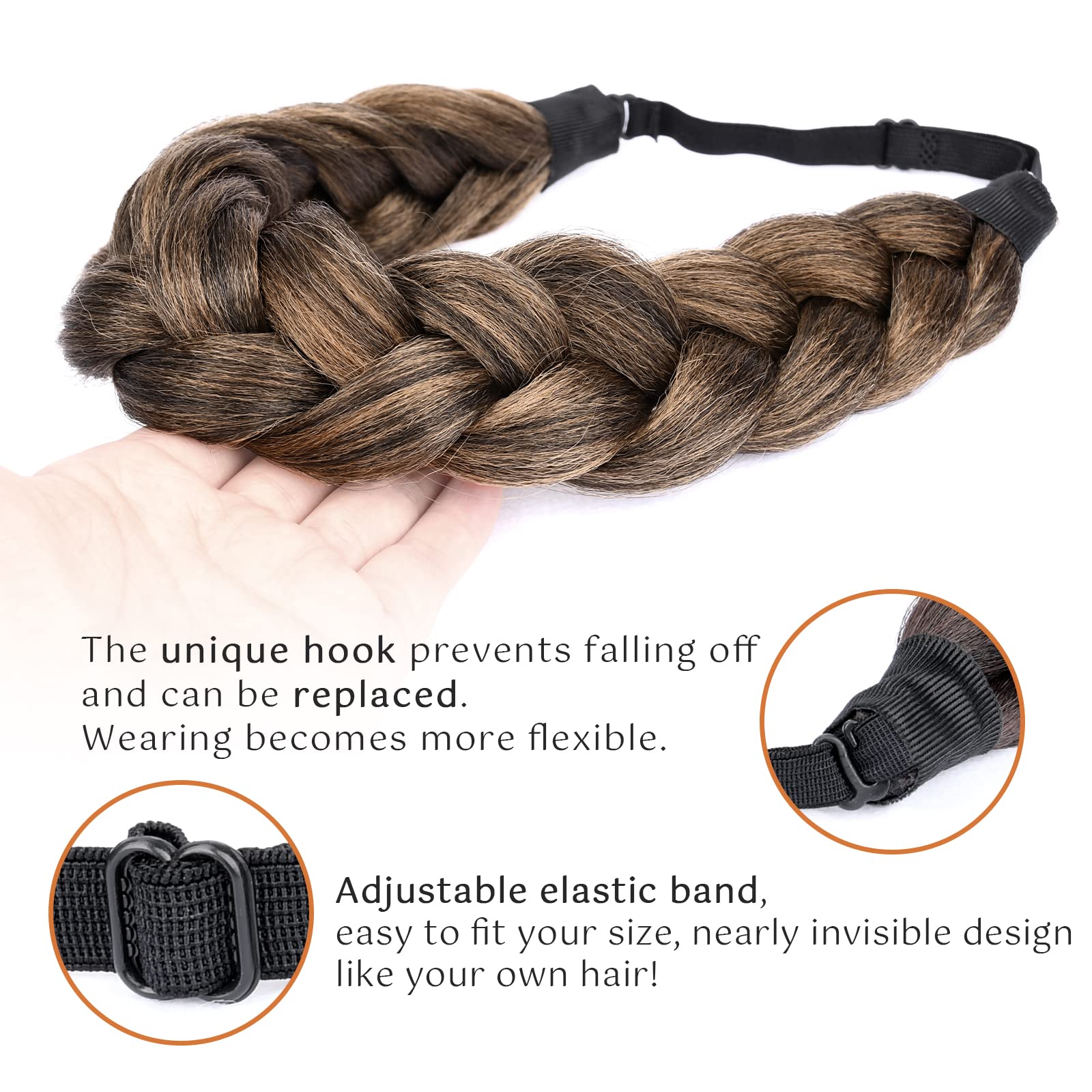 Amazon.com : DIGUAN Thick Wide 2 Strands Synthetic Hair  display picture 2