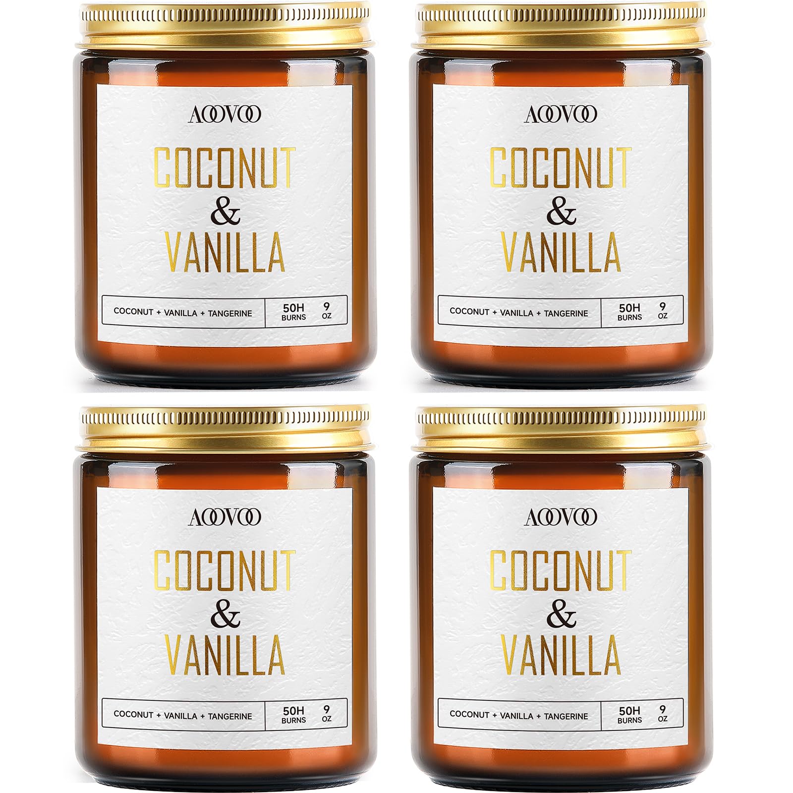 AOOVOO Coconut Vanilla Candles - 36 oz Scented Candles, Aromatherapy Candle, Soy Candle for Home Scented