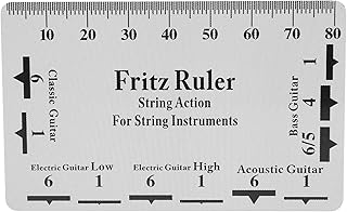 String Action Gauge Ruler PVC Guitar Setup Tool Kit with Height Measurement Scale for Electric Bass Acoustic Guitar Mandolin Banjo Ukulele 85 x 54mm / 3.3 x 2.1in