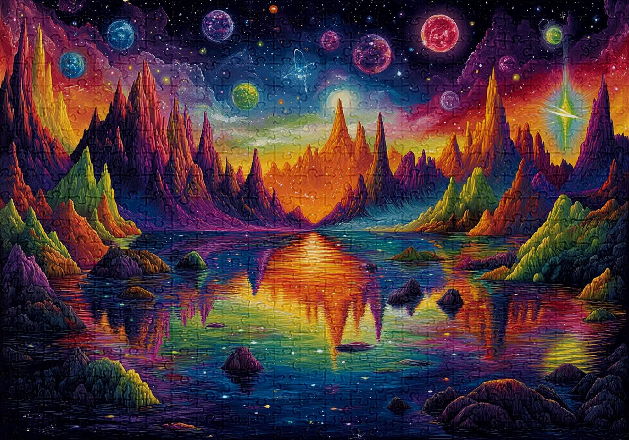 Puzzle 3000 elementów górskie puzzle dla dorosłych jezioro 122 x 81 cm Unikalne rzemiosło klasyczne 3D drewniane układanka do rodzinnych gier biznesowych, układanka do samodzielnego wykonania nawet do