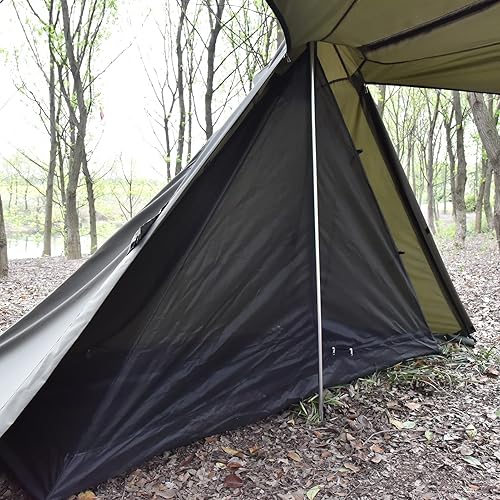 Miniatura 4 de Tienda de campaña de doble capa con estufa Jack Tienda de tipi al aire libre para acampar mochilero senderismo