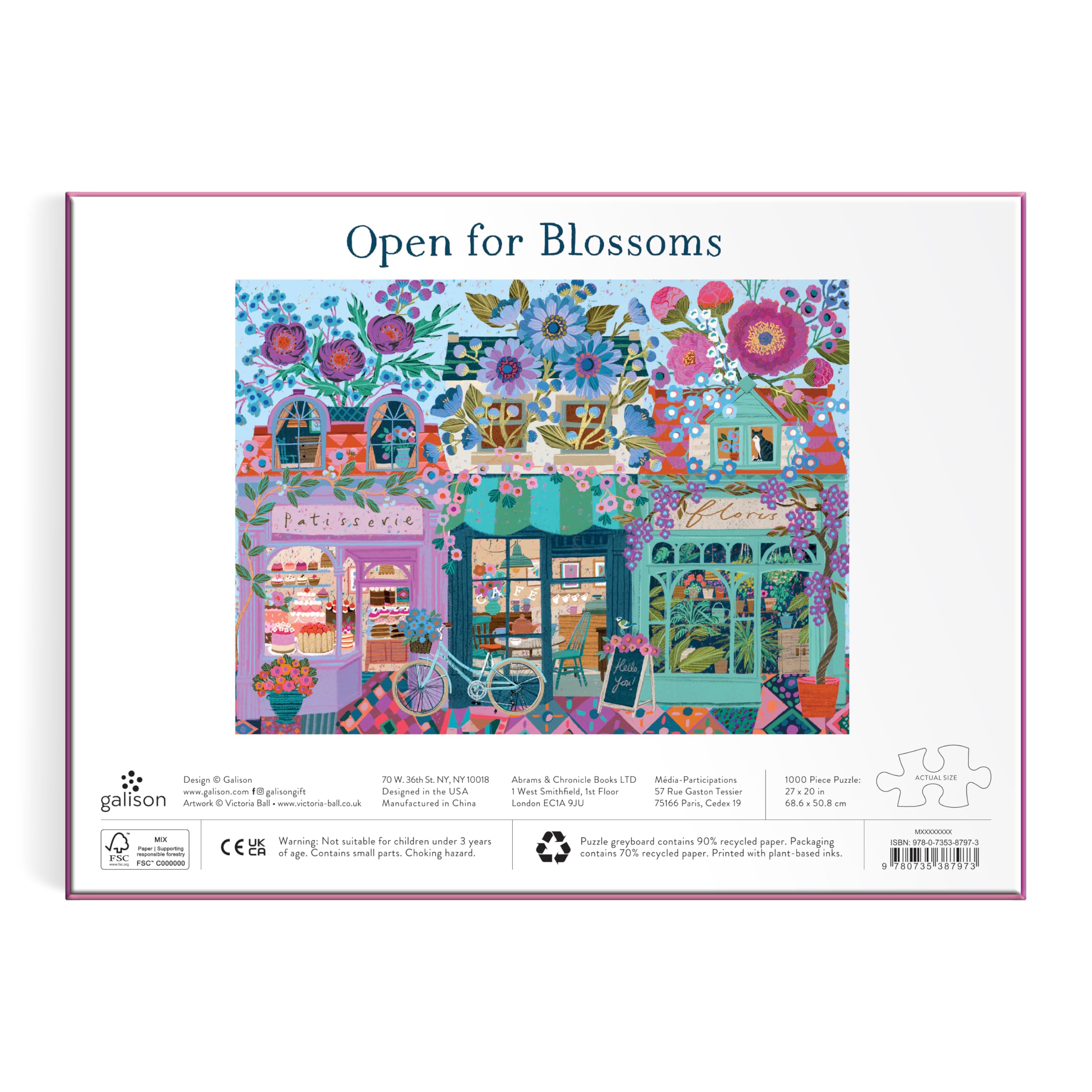 Amazon.com: Galison Open for Blossoms – 1000 Piece Jigsaw Puzzle