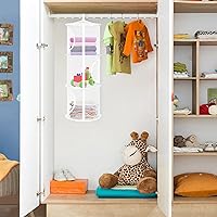Vista 4 de Libeder Organizador de bolsas de almacenamiento de malla para colgar y ahorrar espacio, organizador de almacenamiento plegable con 3 compartimentos