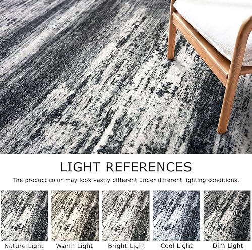 Miniatura 3 de KOZYFLY Alfombra moderna abstracta para pasillo, 2 x 8 pulgadas, antideslizante, lavable a máquina, alfombra impresa para cocina, lavandería,