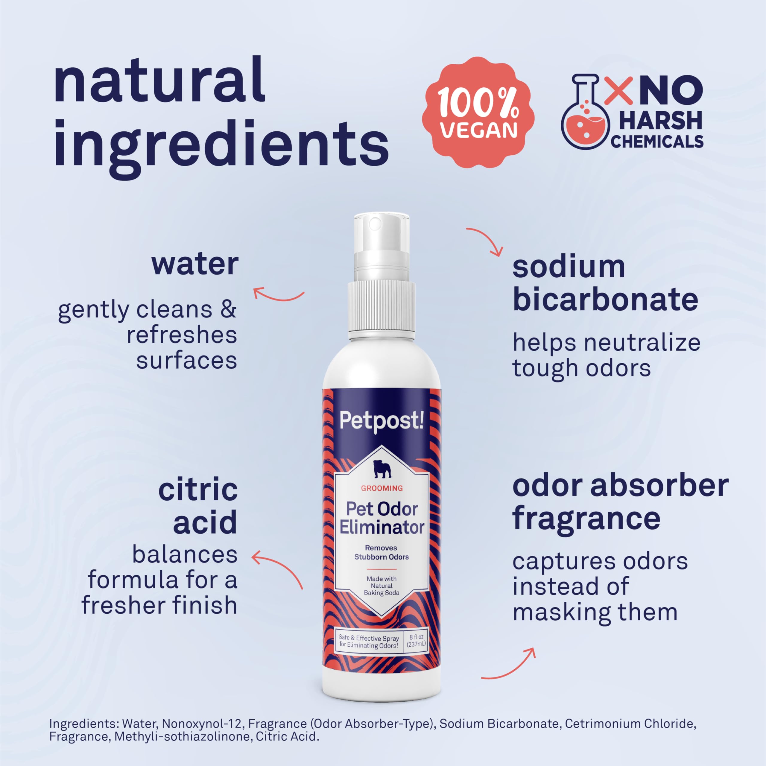 Petpost | Spray désodorisant pour Chiens et Chats - Désodorisant naturellement Efficace et Anti-Mauvaises odeurs - À pulvériser sur Votre Animal ou dans la Maison