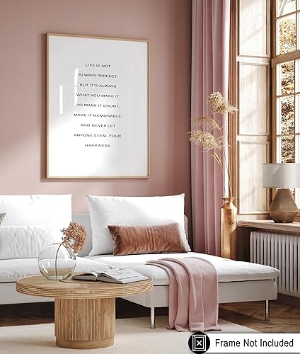Miniatura 6 de Poster Master Póster Life Is Not Always Perfect Impresión motivacional Arte de citas positivas Arte minimalista Regalo para hombres y mujeres