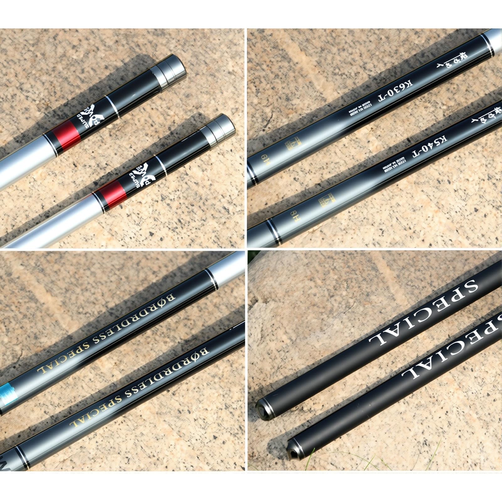 TUJISEK CañAs De Pesca Carbono 3.6m 3.9m 4.5m 4.8m 5.4m 5.7m 6.3m 7.2m 8.1m 9m Caña de Pescar telescópica CañA De Pesca De Lanzado CañAs Carpfishing for embalses y estanques(5.7m)