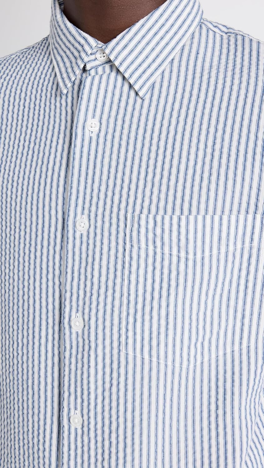 Club Monaco Men's Seersucker Stripe Shirt - Image 6