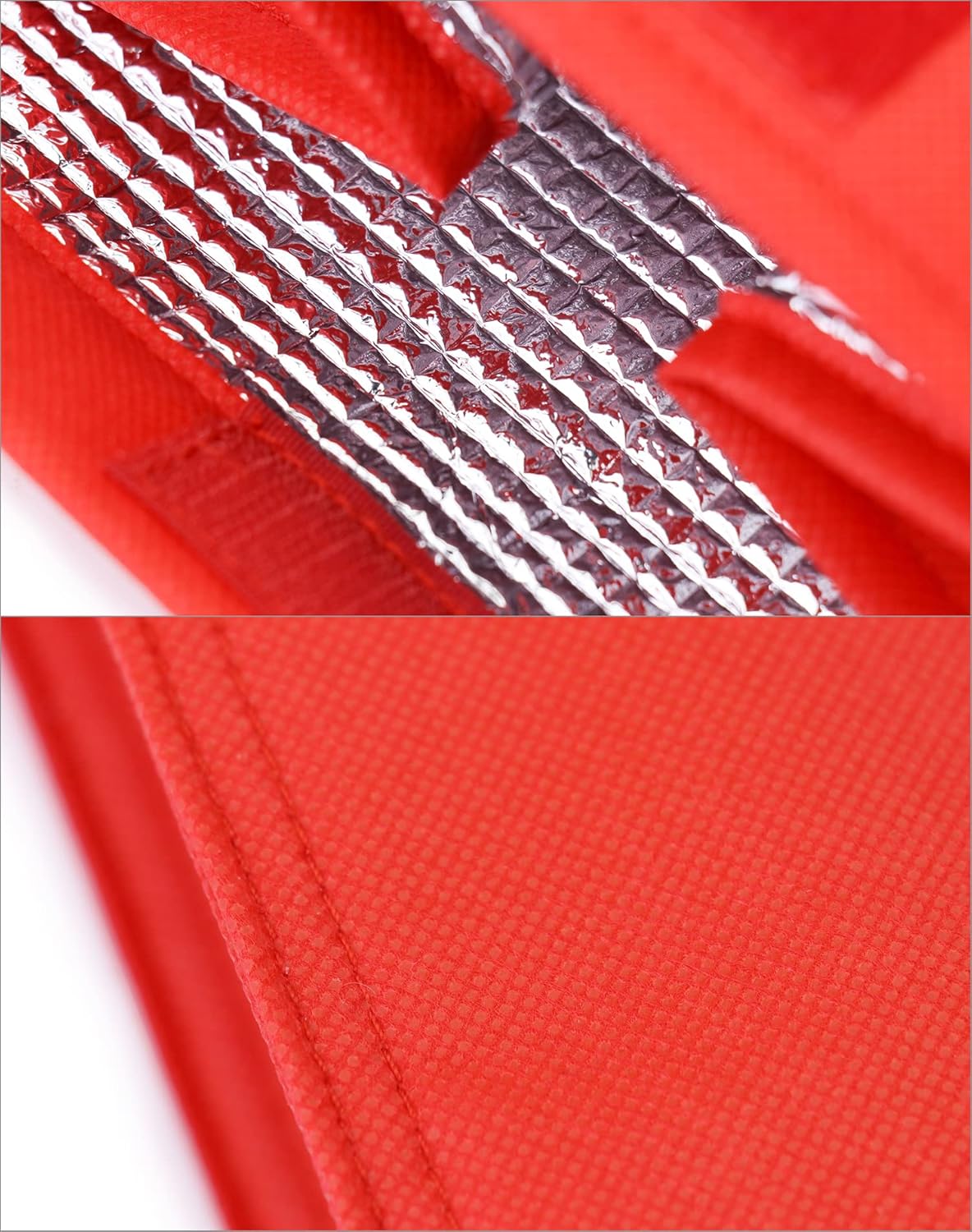 QWORK Medical Specimen Transport Bag, 4 Pack, Bio Transport, 6.75" x 10" x 5.75", Red