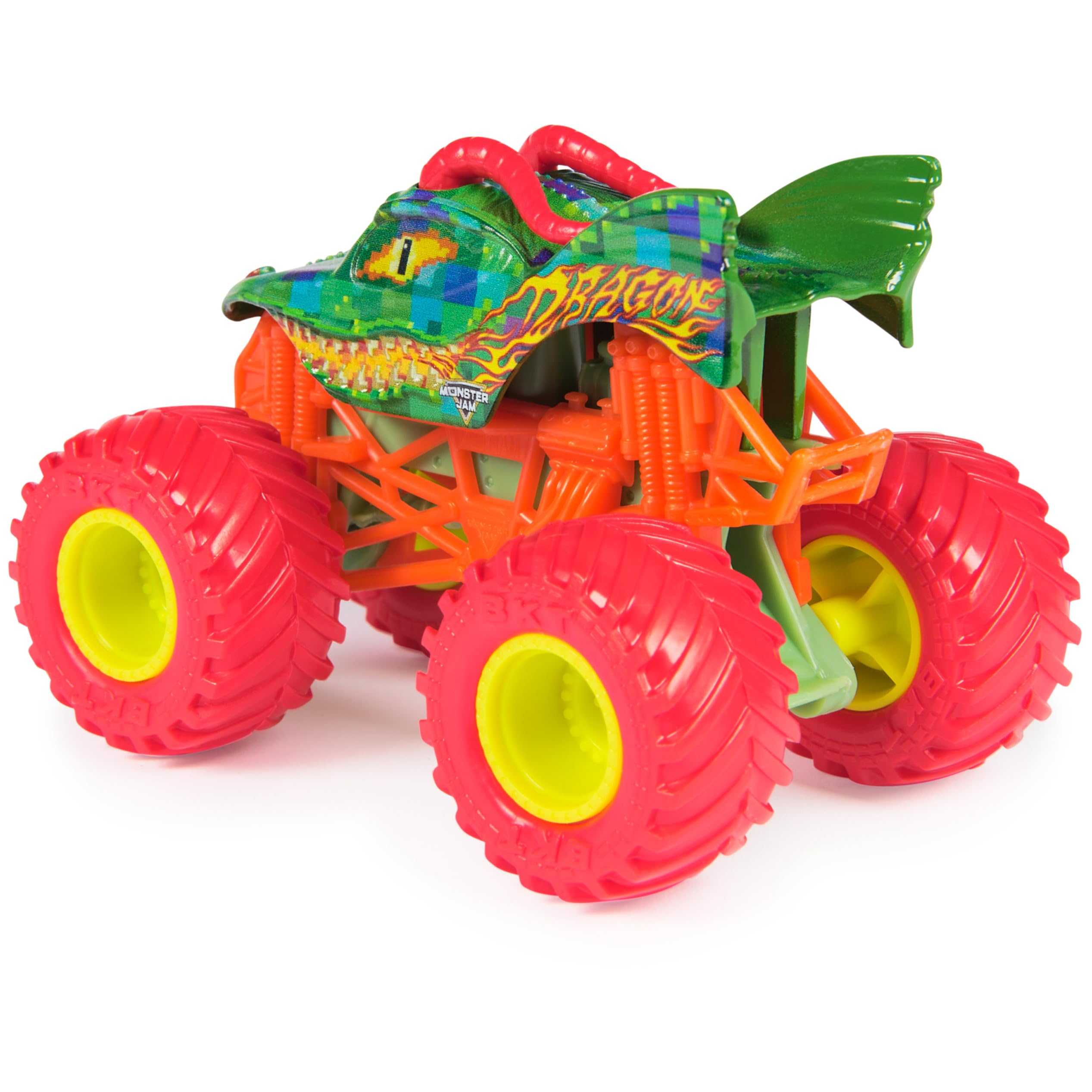 Monster Jam Dragon Monster Truck - Veicolo pressofuso in scala 1:64